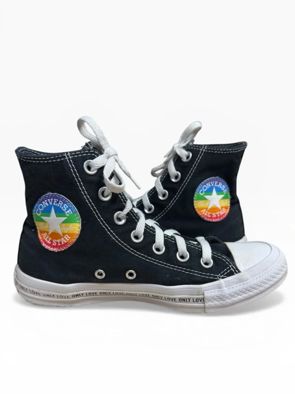 Converse Chuck Taylor All Star Pride Rainbow High Top Sneakers Women’s US 6.5 - Picture 2 of 10